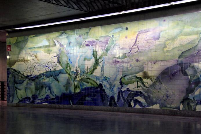 Azulejos dans le Metro de Lisbonne