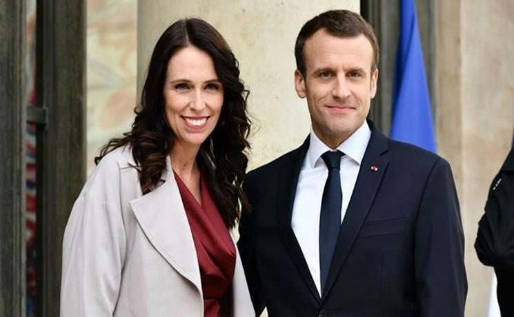 Ardern and Macron meeting april 2018