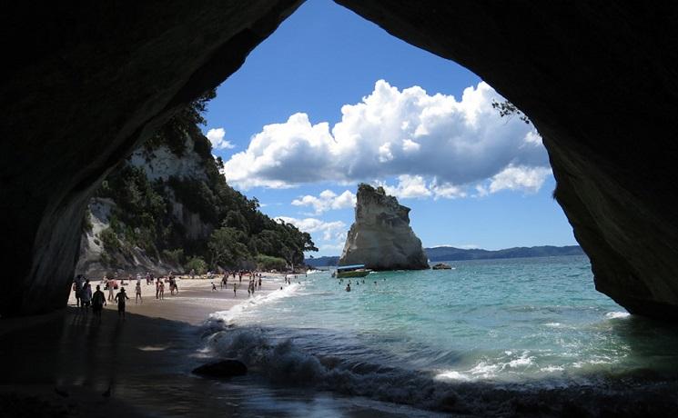 Cathedral Cove fermeture effondrement coromandel 