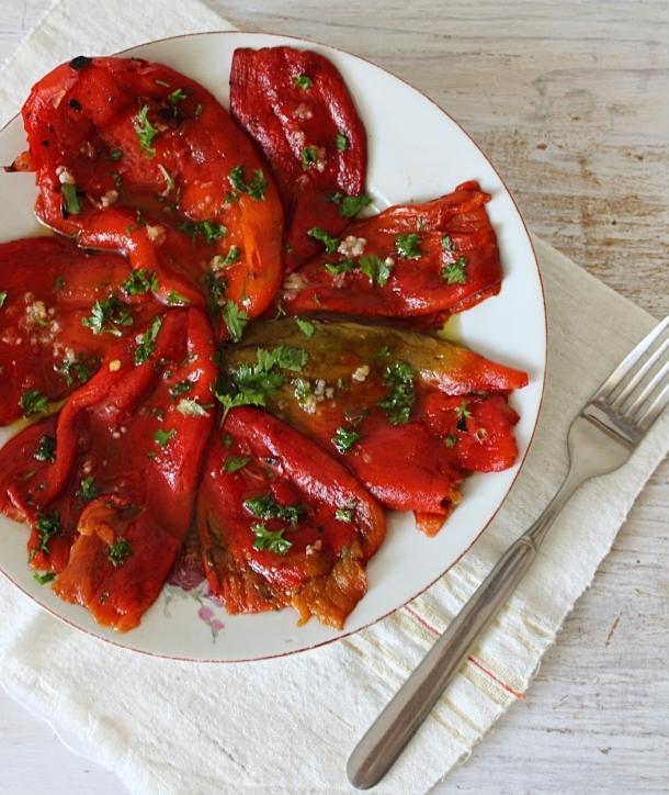 recette roumaine salade de poivrons grillés 