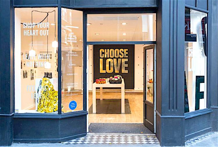 Choose Love magasin londres réfugiés