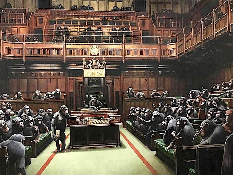 Banksy primates Députés britanniques Art Culture Royaume-Uni