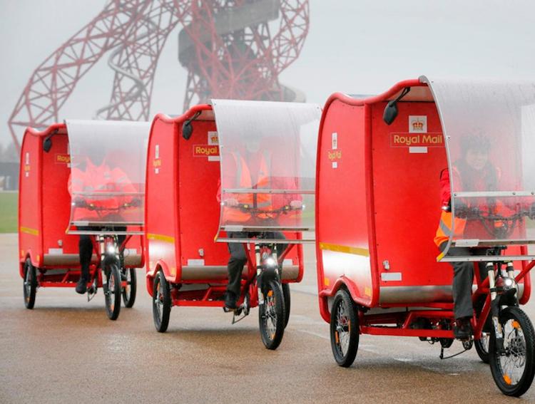 Royal Mail innovation courrier E-Trikes livraison écolo