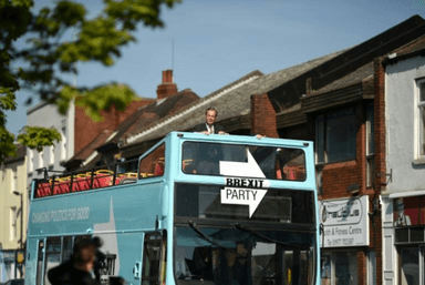 Brexit Party en tête sondages élections européennes Londres Nigel Farage Royaume-Uni Westminster