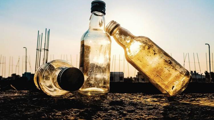 bouteilles de bière vides