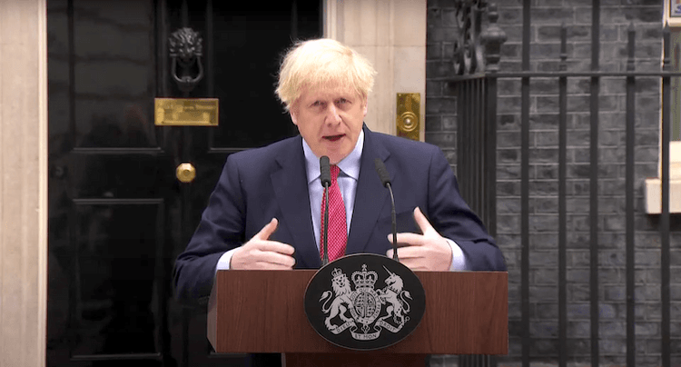 Boris Johnson retour conférence londres angleterre