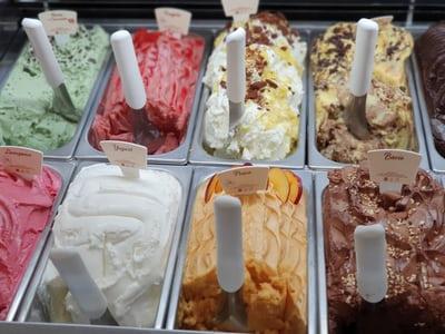 Un étalage de glaces 