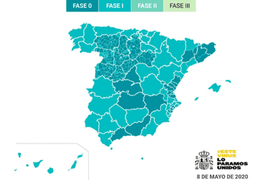 carte phases déconfinement espagne