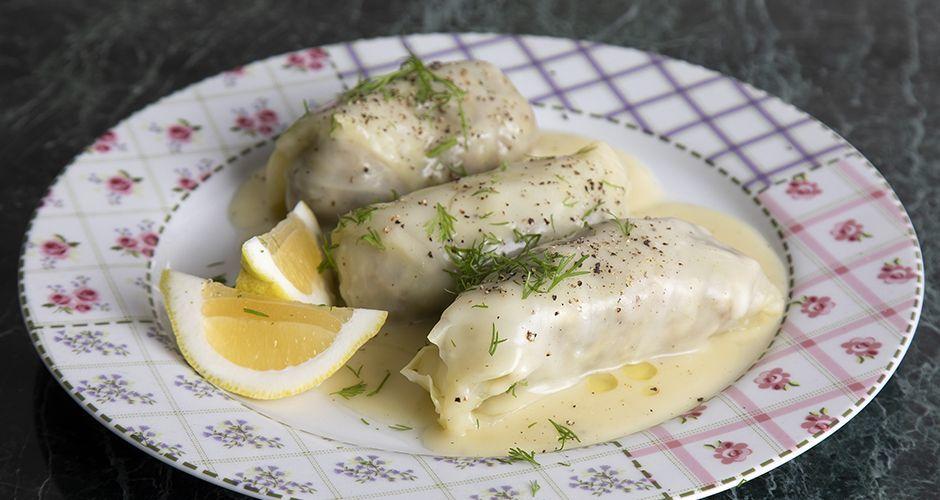 chou farci Lahanodolmades Avgolemono