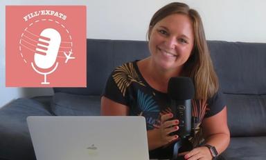 Kelly Barichello enregistre son Podcast Fill'Expat