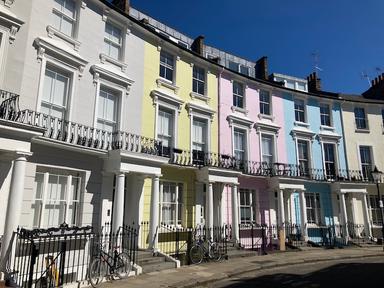 Maisons colorées de Londres