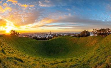 coucher de soleil à Mount Eden