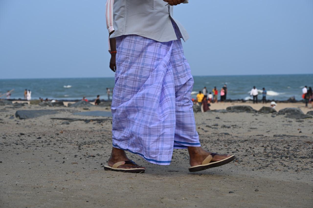 dhoti pondichéry india inde hommes men clothes 4