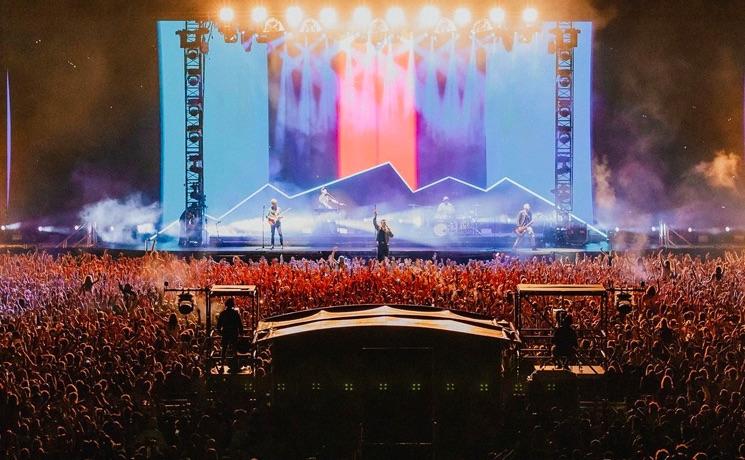 Foule de spectateurs lors du concert de six60 en Nouvelle-Zélande