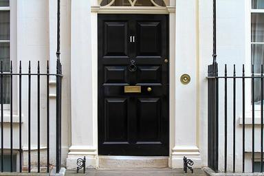 La porte d'entrée du domicile de Boris Johnson