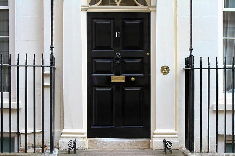 La porte d'entrée du domicile de Boris Johnson