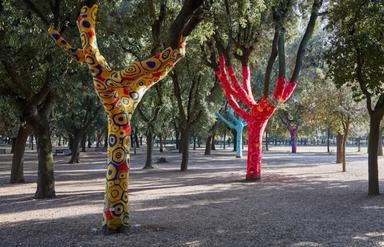 Exposition dans le parc Borghese à Rome