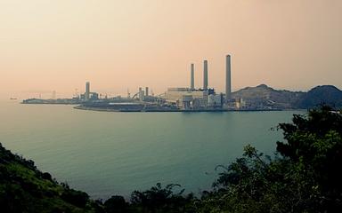 la centrale électrique de l'île de Lamma à Hong Kong