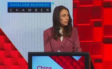 jacinda lors de son discours sur la Chine