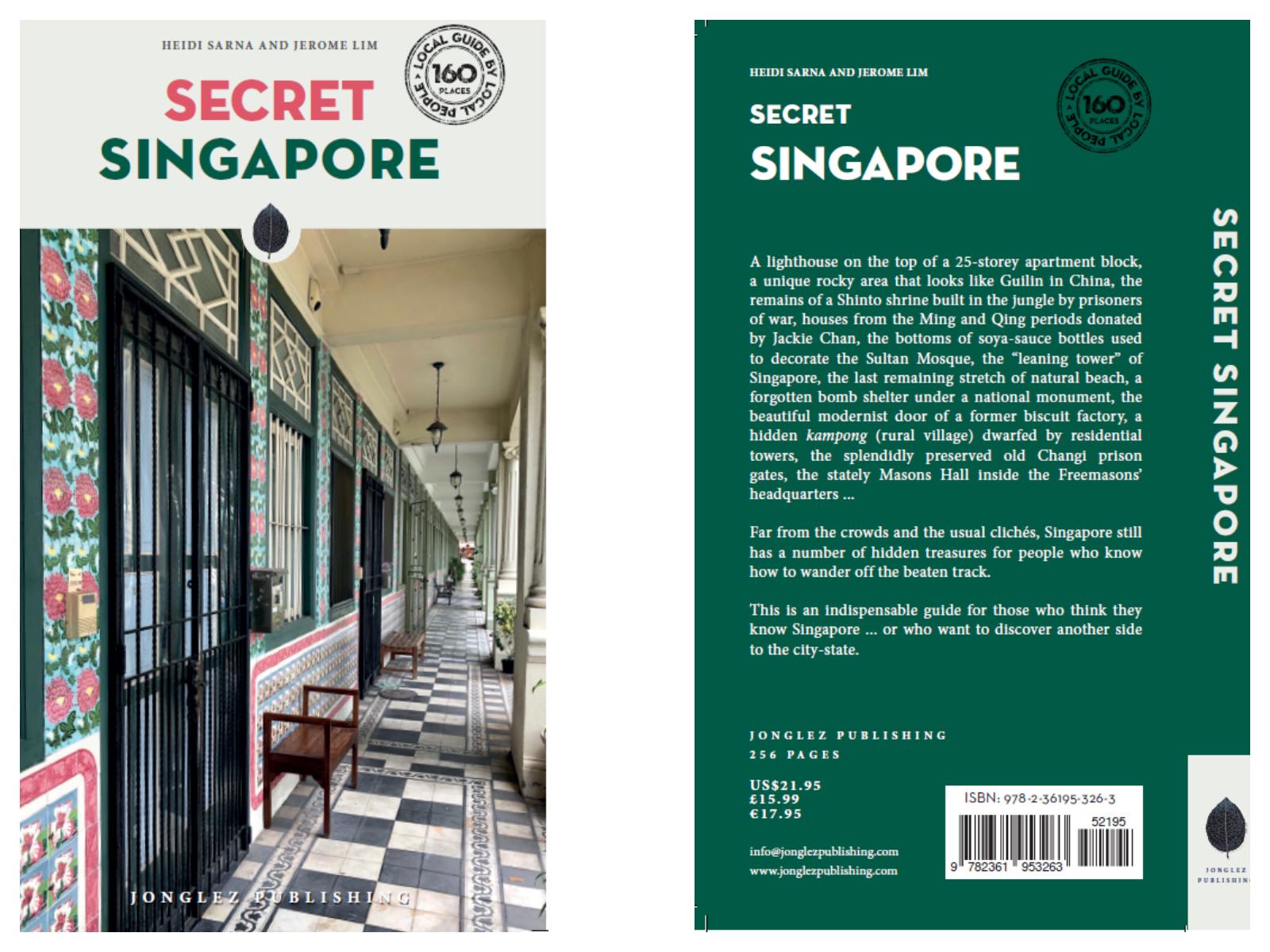 premiere et derniere de couverture d'un guide de Singapour