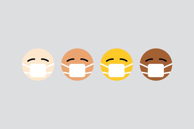 Des smileys masqués de toutes les couleurs