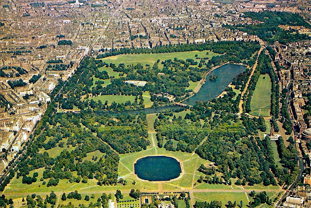 Vue aérienne de Hyde Park