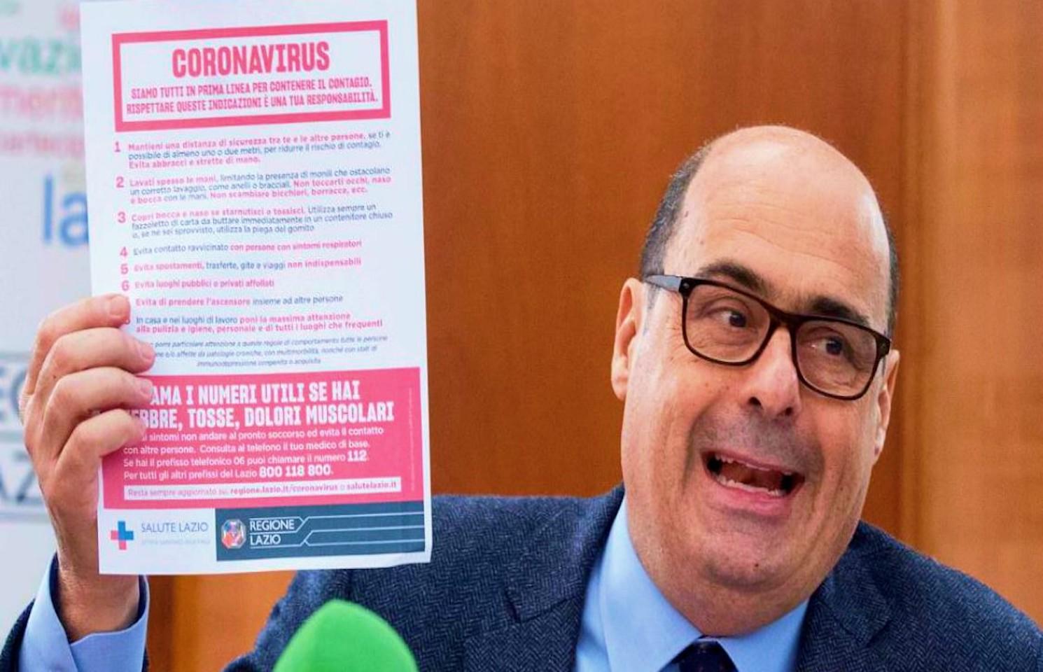 Nicola Zingaretti et les nouvelles restrictions covid