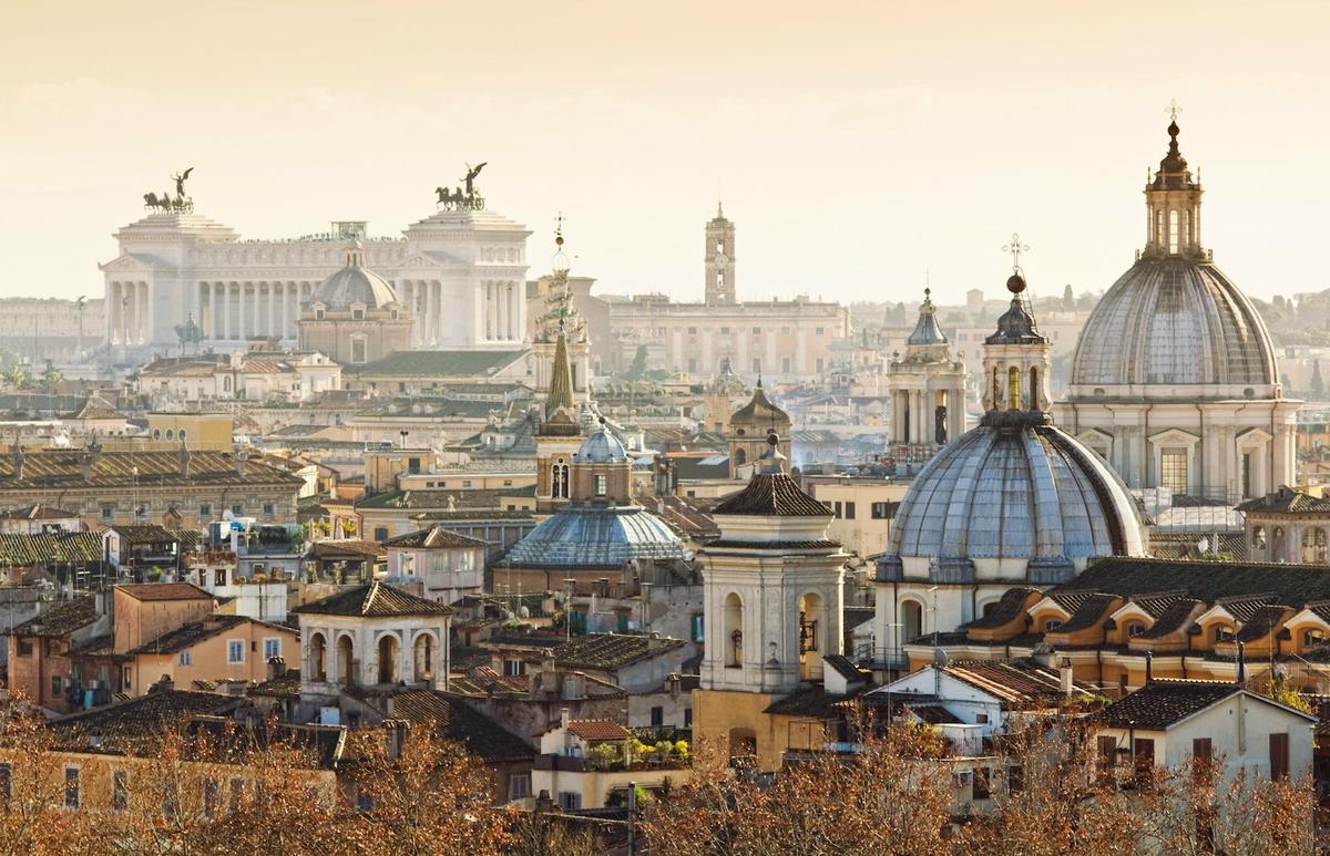 Photo prise depuis un rooftop à Rome