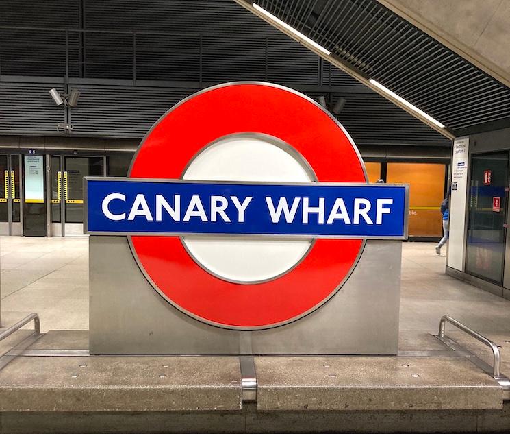 Station de métro Canary Wharf à Londres