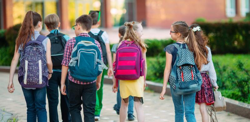 enfant sur le chemin de l'école