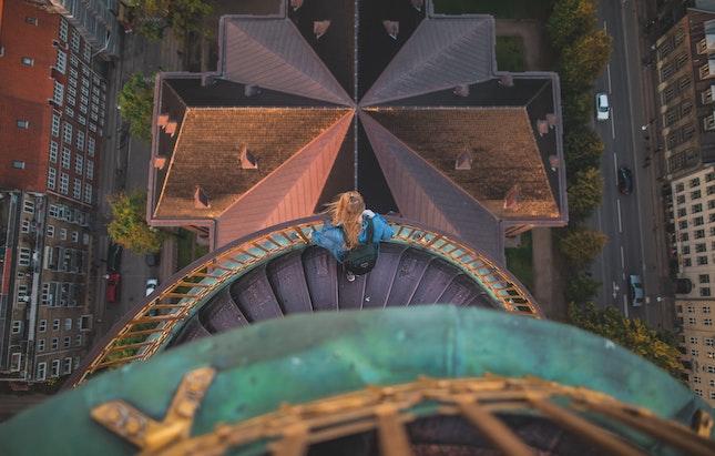 église dans le quartier de Christianshavn avec un escalier en colimaçon