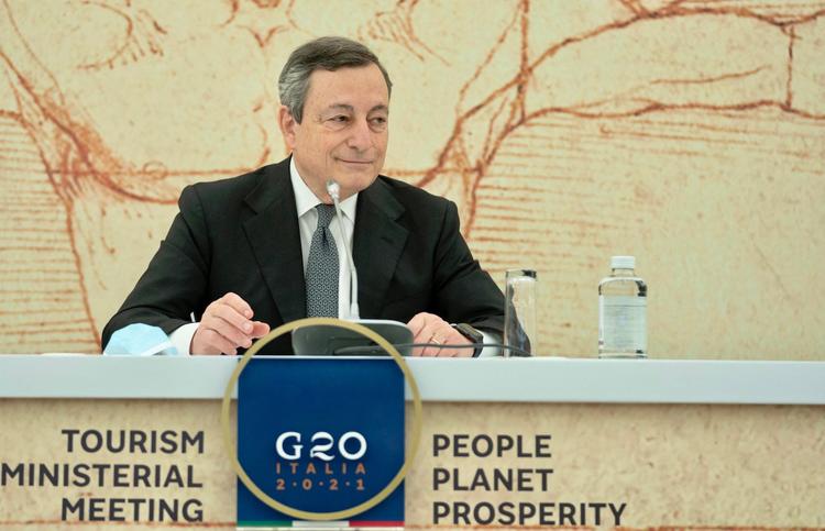 Mario Draghi lors de son allocution durant le G20