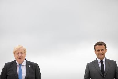 Emmanuel Macron et Boris Johnson 