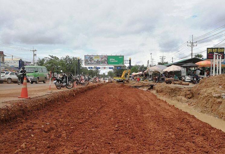 Travaux routes de Siem reap