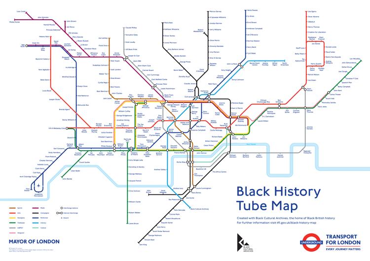 TfL and Black History Archives Black History Tube Map