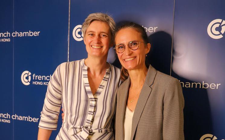 gaelle olivier et Sophie Leconte de la chambre de commerce de Hong Kong