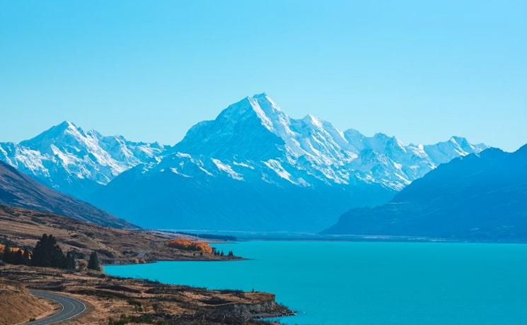 Paysage montagneux en Nouvelle-Zélande