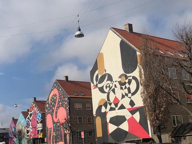 mural dans le quartier Norvest à Copenhague