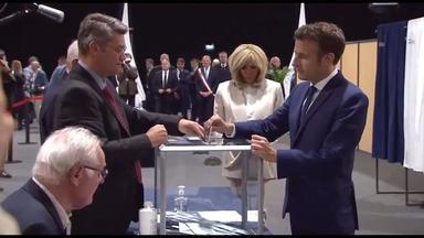 Emmanuel Macron a voté avec sa femme au Touquet