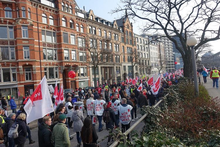 Manifestation syndicale Hambourg