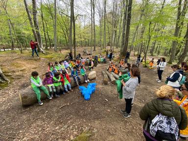 élèves de Petit Génie Istanbul dans la forêt Belgrade