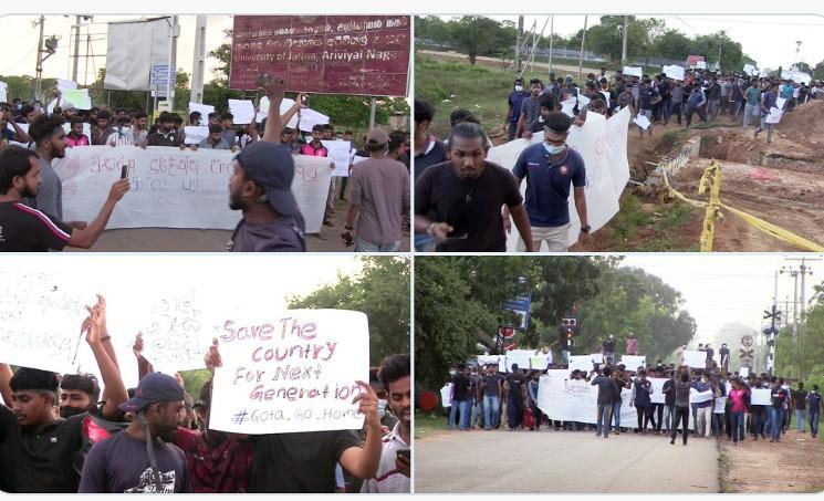 images de manifestations au Sri Lanka le 1er avril 2022