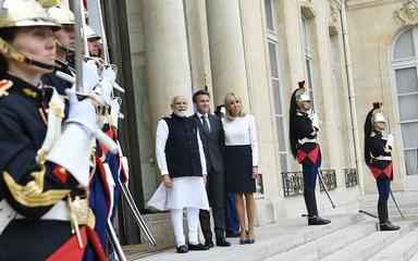 Narendra Modi et Emmanuel Macron en mai 2022