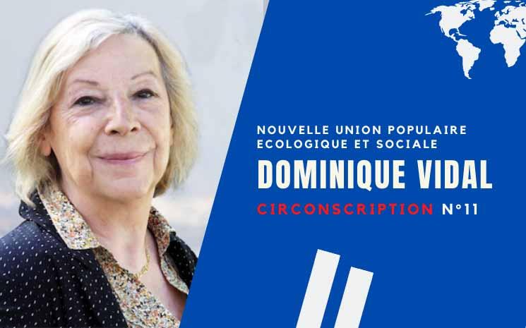 Dominique Vidal candidate NUPES aux législatives dans la 11ème circonscription