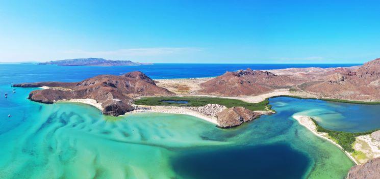 vue panoramique plage de balandra