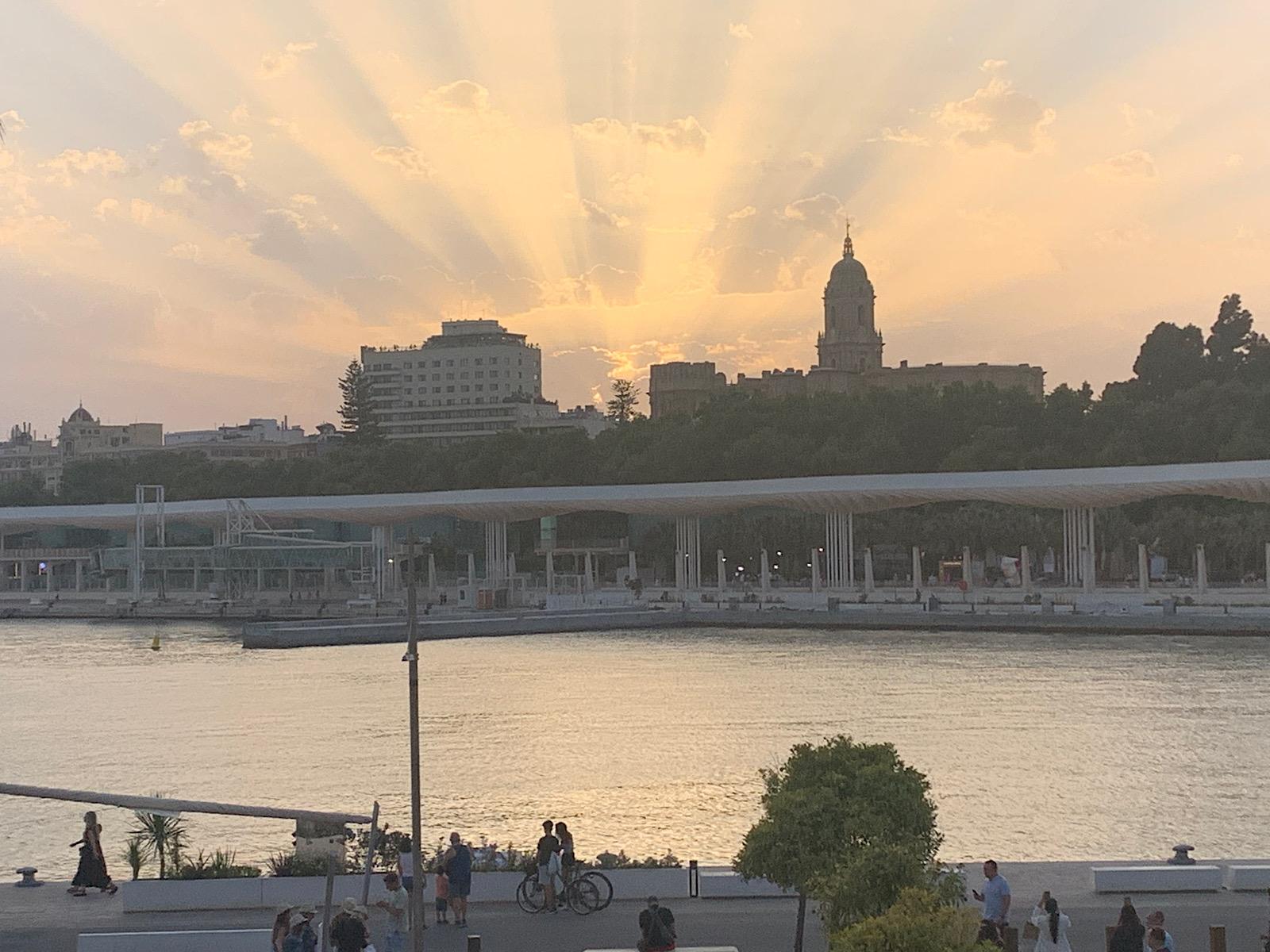 Coucher de soleil sur Malaga