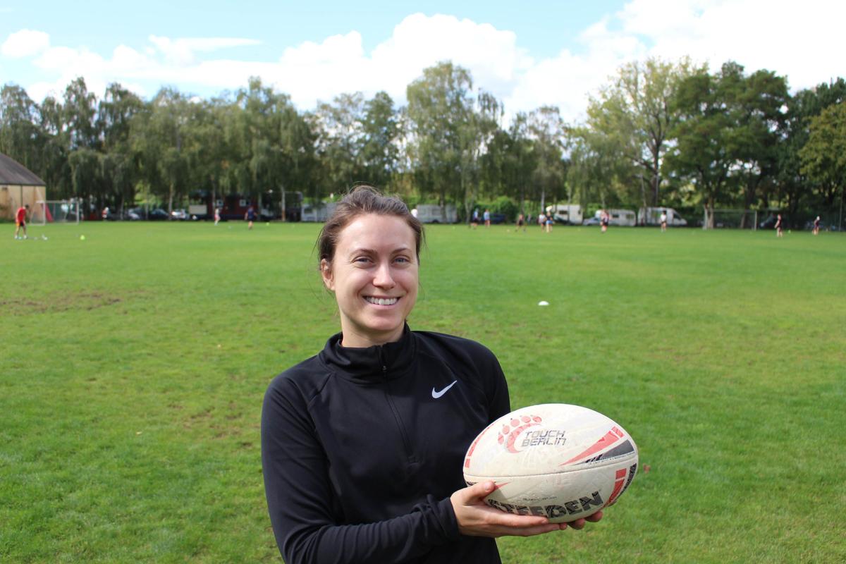 Portrait présidente club de touch rugby berlin