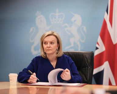 Liz Truss, première ministre britannique qui vient de déposer sa démission