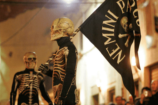 danse macabre avec des squelettes