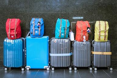 Des  bagags à l'aeroport